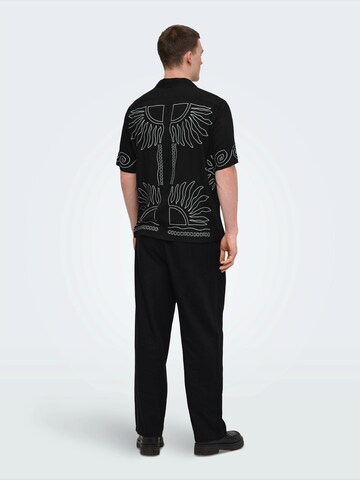 Only & Sons - Ajuste regular Camisa 'ONSWRIGHT' en negro