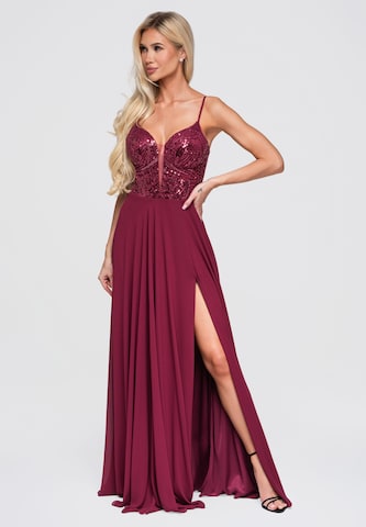 Ombre Abendkleid in Rot