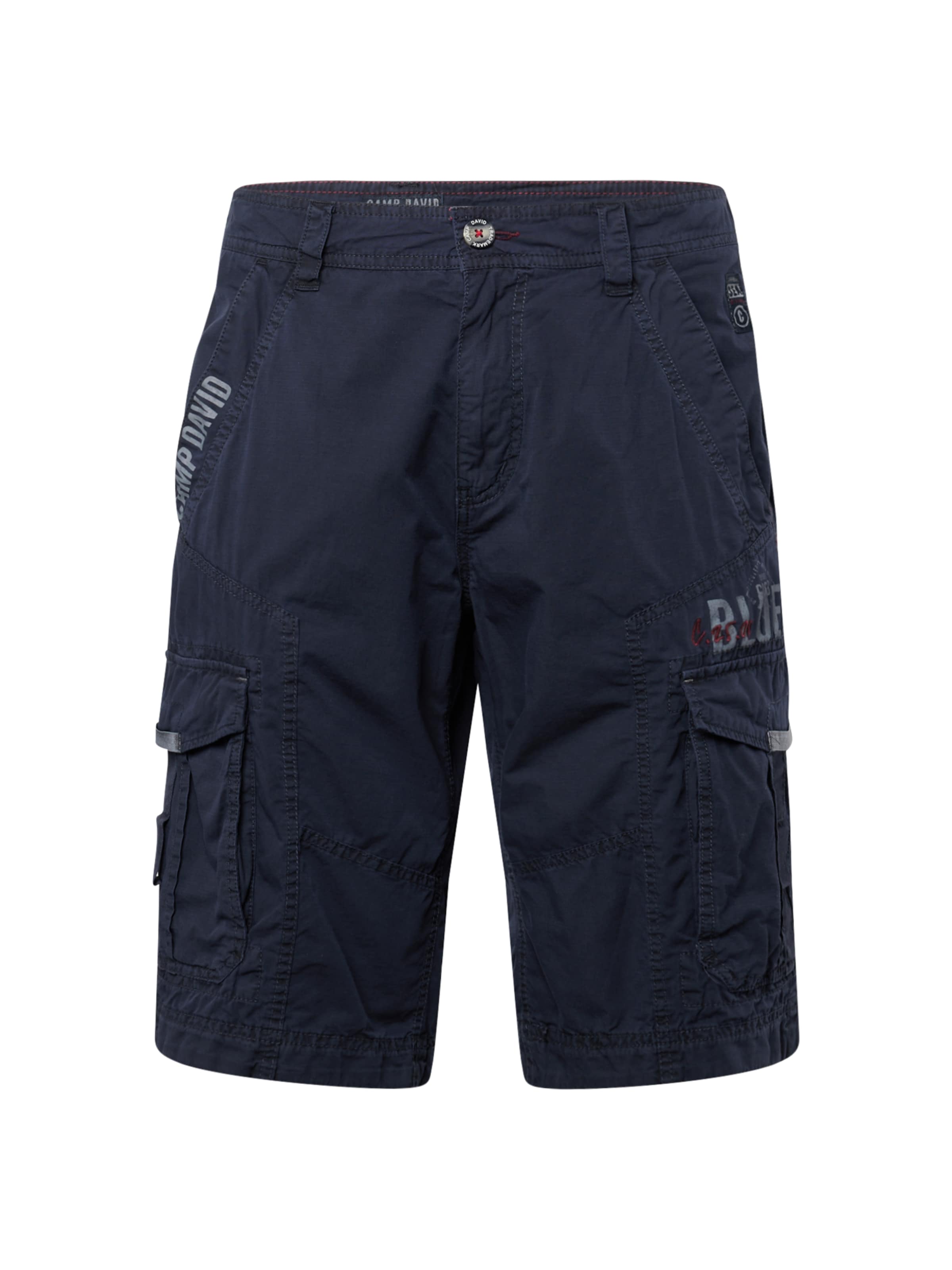 Pantalon cargo CAMP DAVID en bleu : devant
