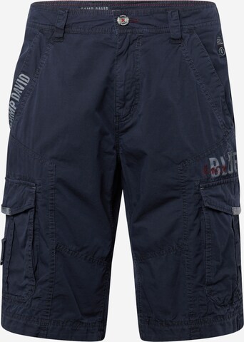 CAMP DAVID Regular Cargo Pants in Blue: front