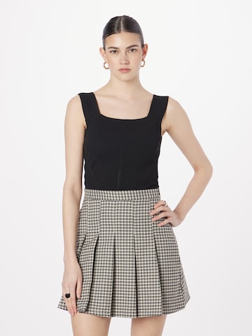 River Island - Top de punto en negro: frente