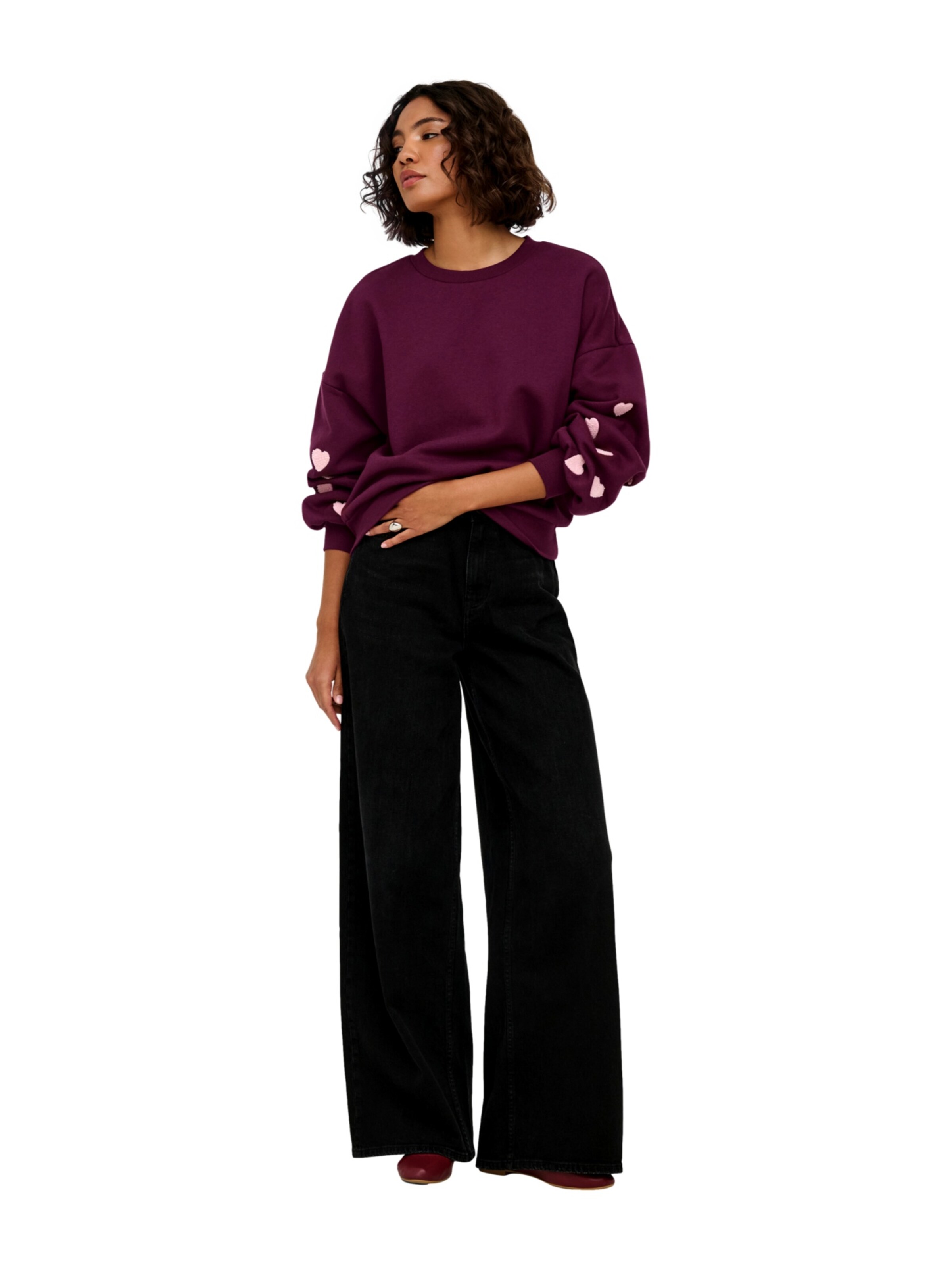 ONLY Sweatshirt 'ONLMACY' in Lila