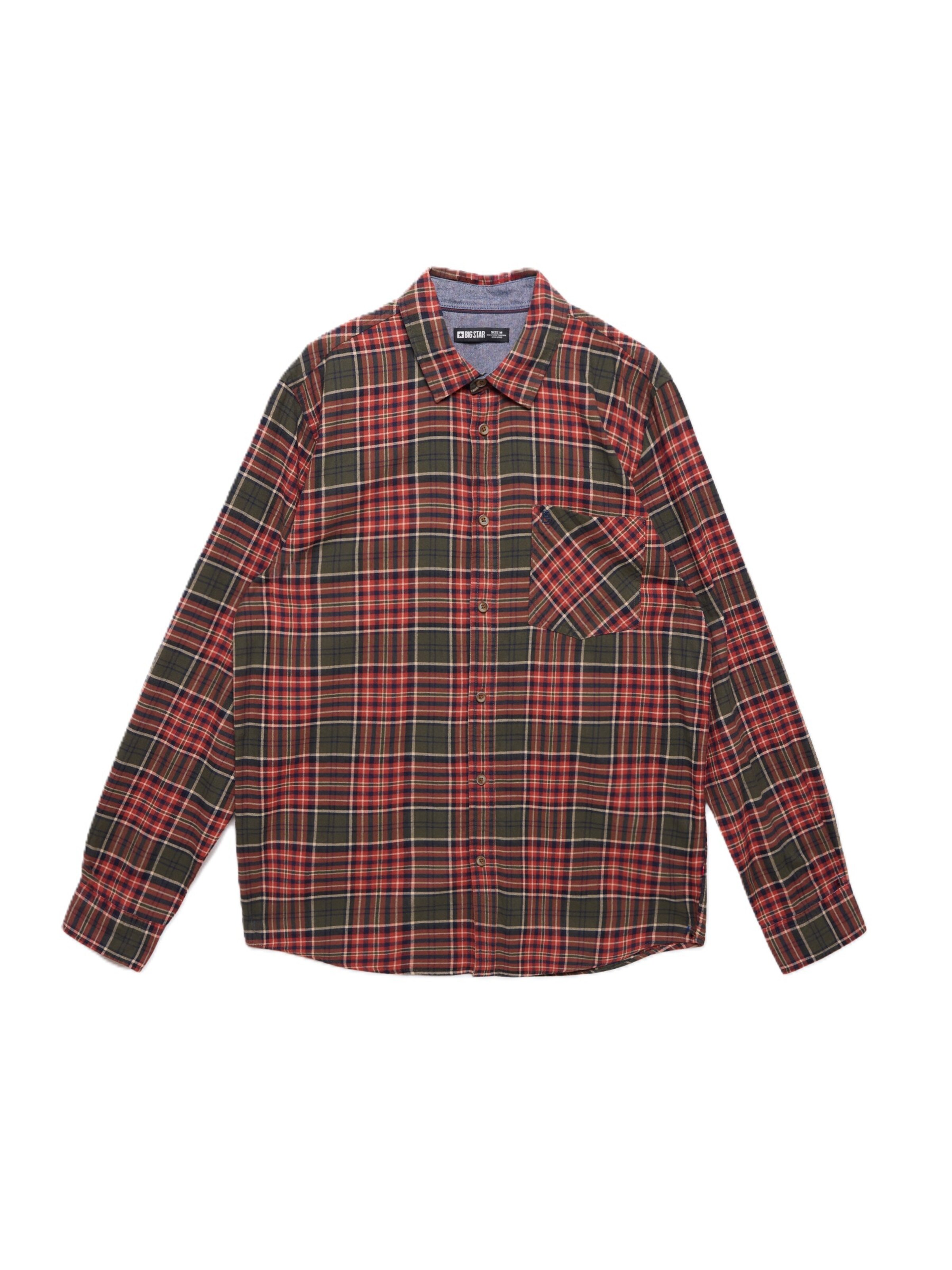 BIG STAR Regular fit Overhemd 'Koner' in Groen: voorkant