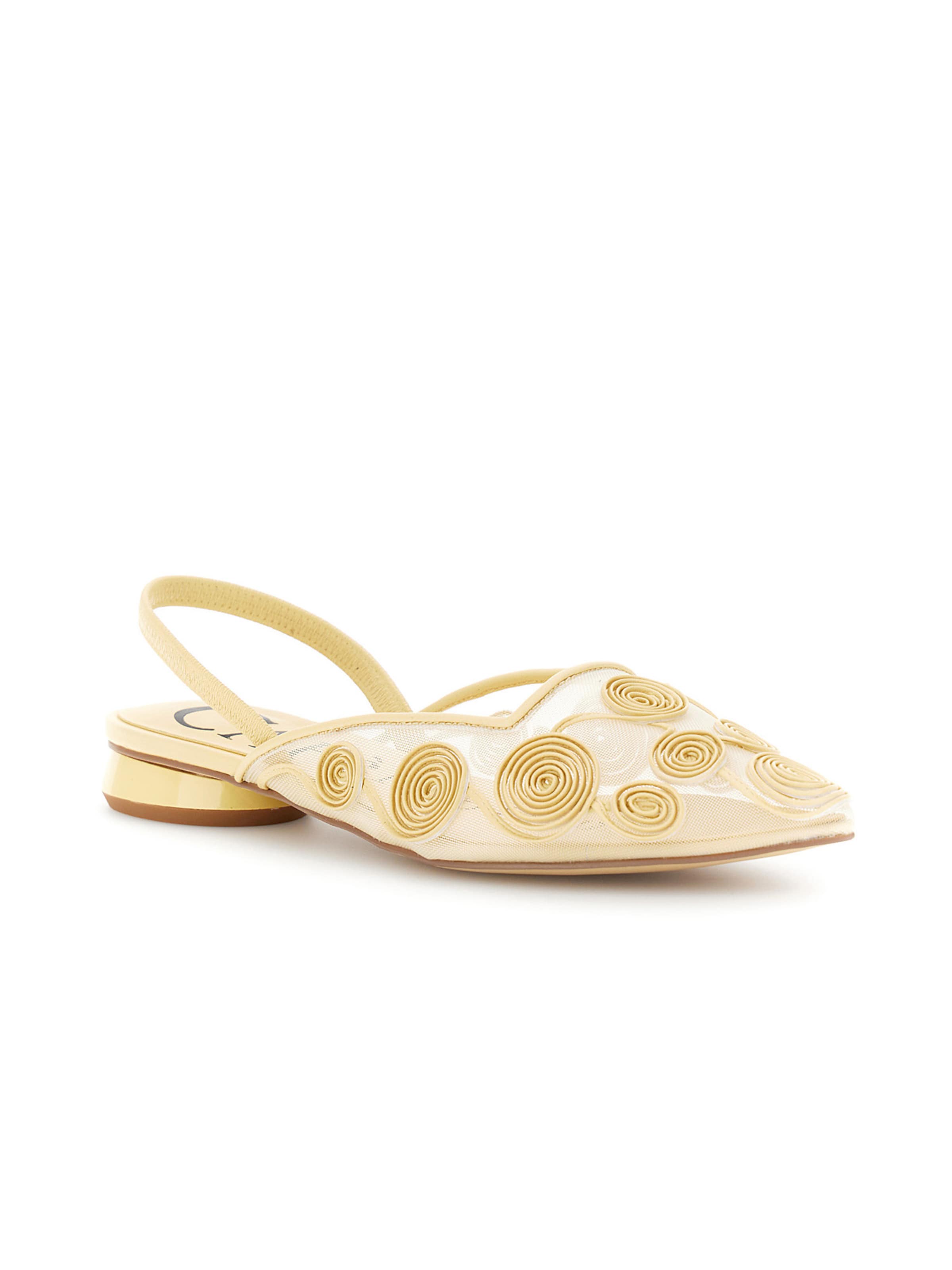 Ballerina con cinturino di CAFè NOIR in giallo: frontale