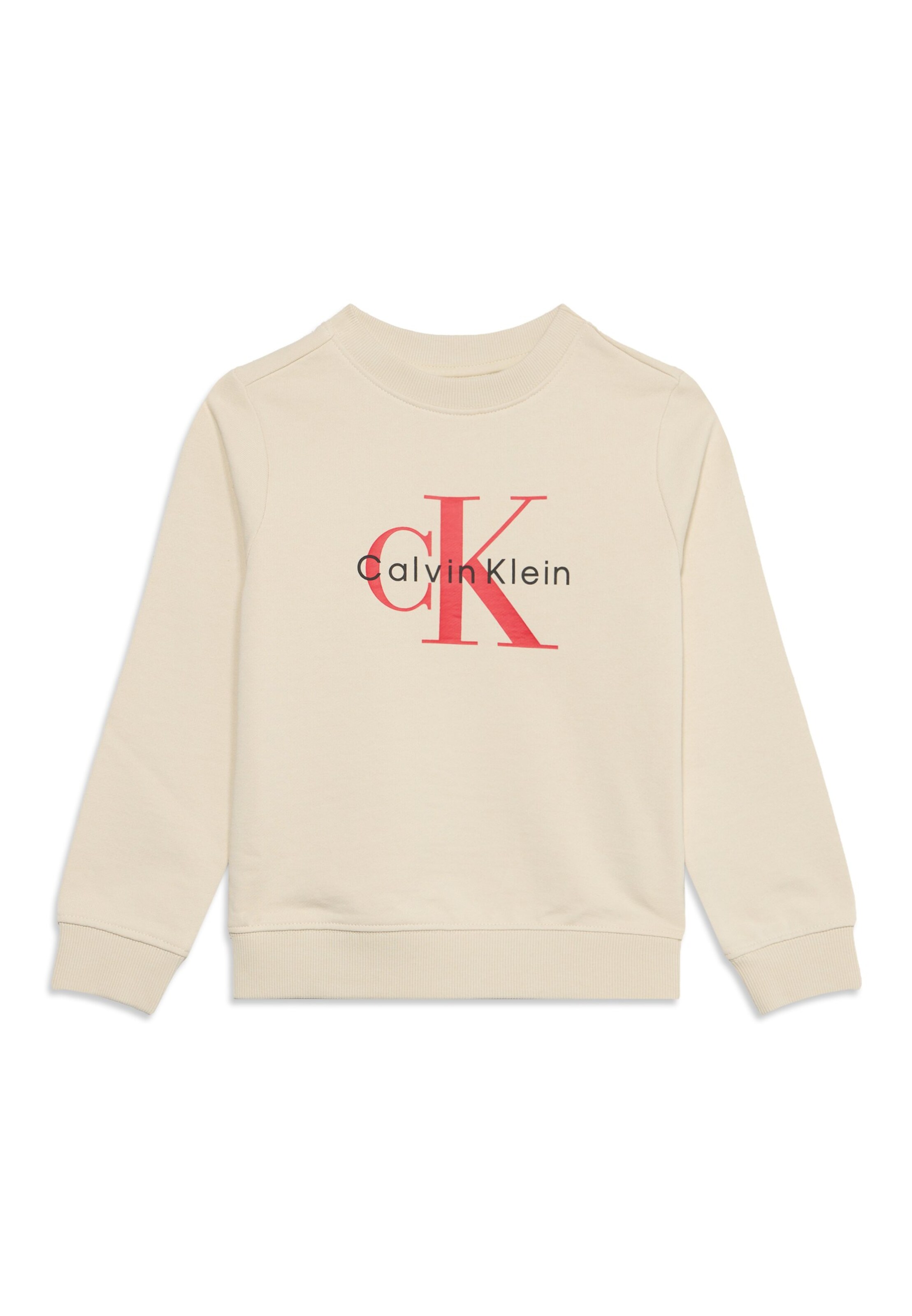 Calvin Klein Jeans Sweatshirt in 104 in beige / knallrot / schwarz, Produktansicht