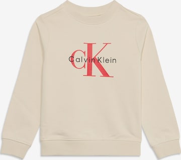 Calvin Klein Jeans Sweatshirt in Beige: voorkant