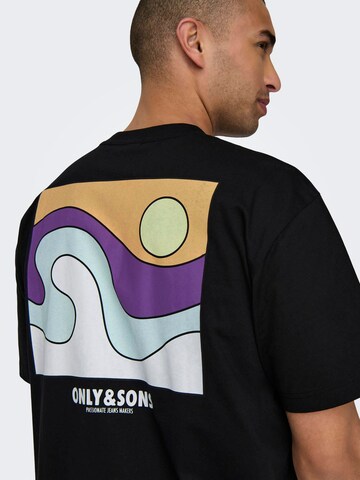 T-Shirt 'KOLE' Only & Sons en noir