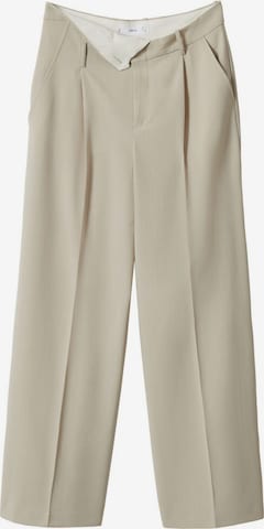 MANGO Wide Leg Bukser med fals 'Thomas' i beige: forside