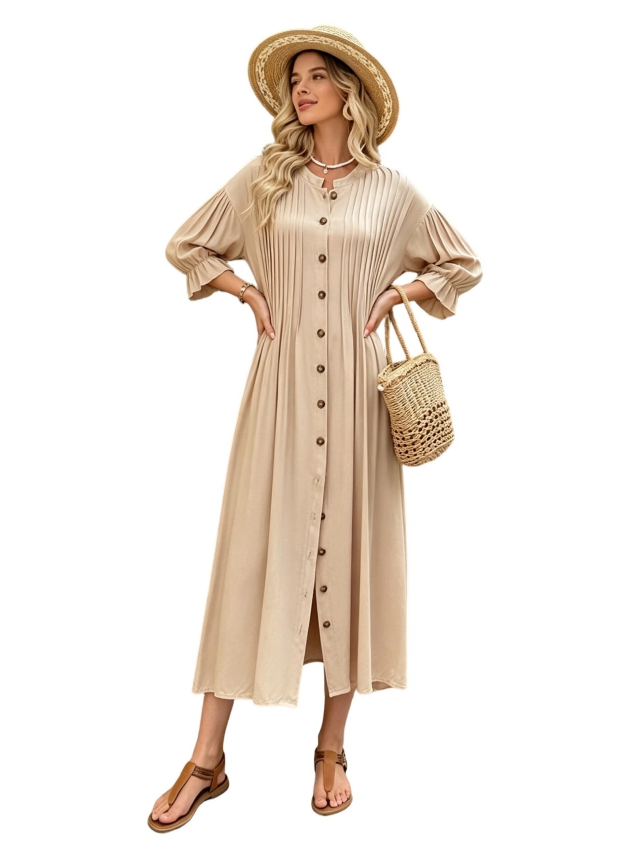 MODIURBAN Kleid‌‌‌‌ in Beige