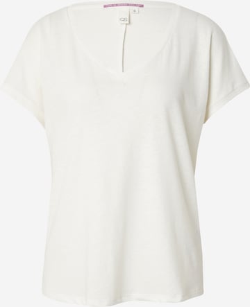 T-shirt QS en blanc : devant