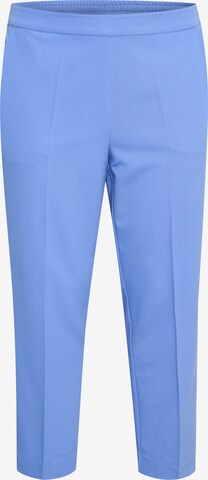 KAFFE CURVE Pleated Pants 'Sakira' in Blue: front