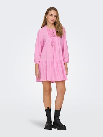 ONLY Skjortklänning 'VINNIE' i rosa