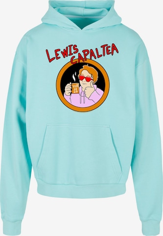 Merchcode Sweatshirt 'Lewis Capaldi - CapalTea' in Blauw: voorkant