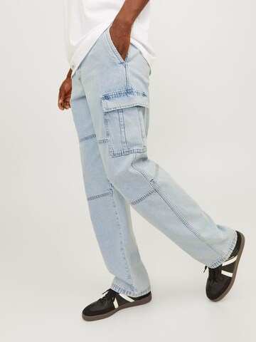 JACK & JONES Свободный крой Джинсы-карго 'JJIEddie Wade' в Синий