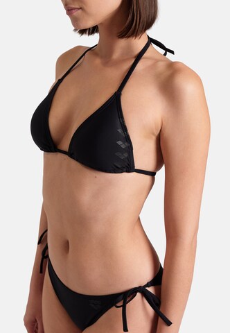 ARENA Kolmio Bikini 'TEAM STRIPE' värissä musta