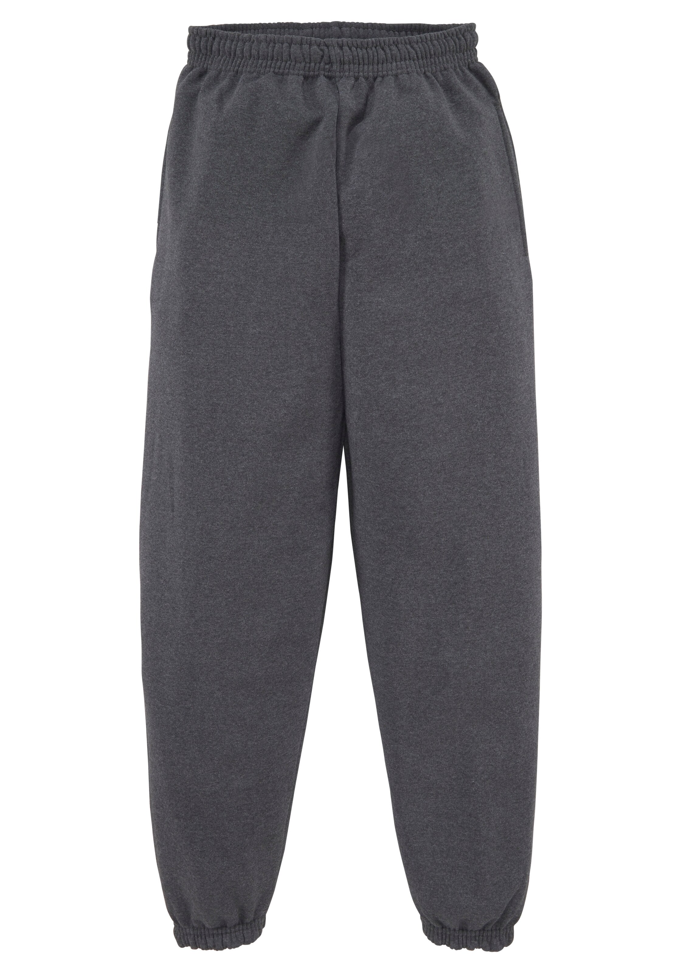 FRUIT OF THE LOOM Tapered Pants in Grey: front