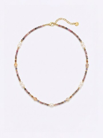 Nemomatheo Necklace 'Kette Romantik – Natursteine & Perlen' in Pink: front