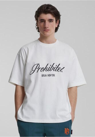 T-Shirt Prohibited en blanc : devant