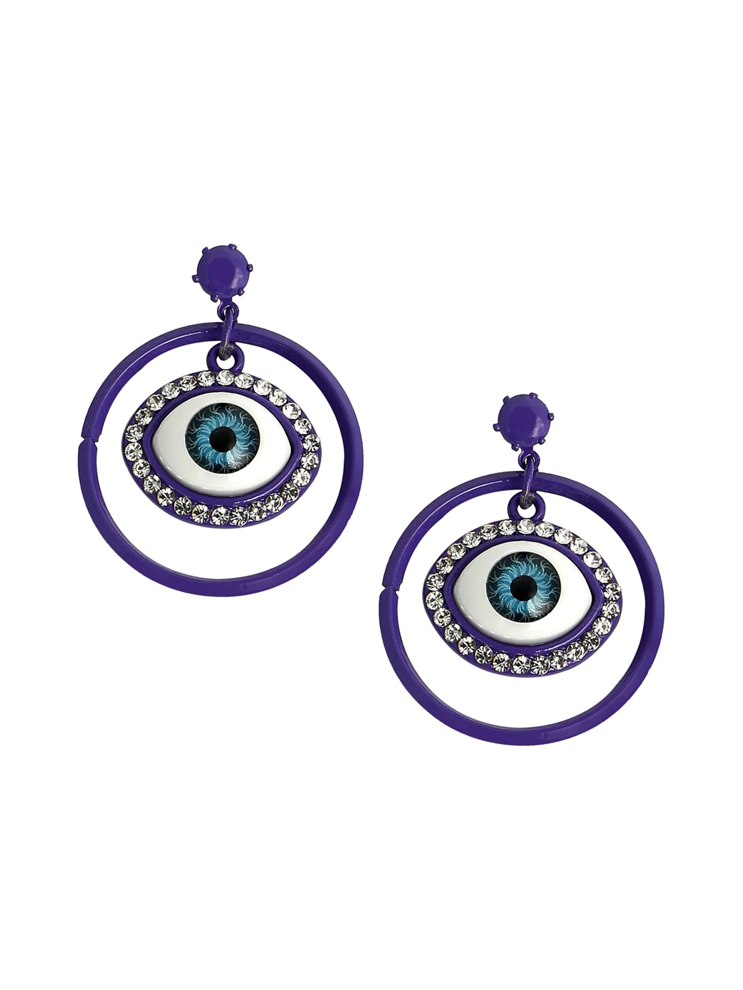 Boucles d'oreilles 'Nydia' SOHI en violet : devant