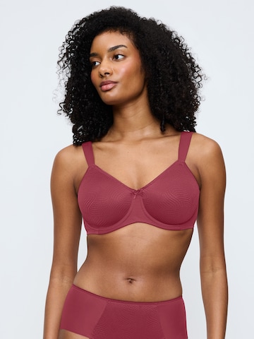 TRIUMPH Minimiser Bra ' Essential Minimizer ' in Red: front