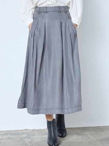 co'couture Skirt ' AnyaCC ' in Grau: Vorderseite