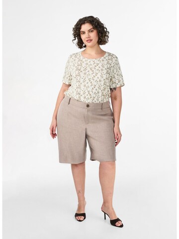 Zizzi Bluse 'Vmalis' in Beige