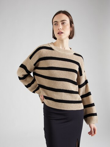 JDY Pullover 'JUSTY' in Beige: Vorderseite