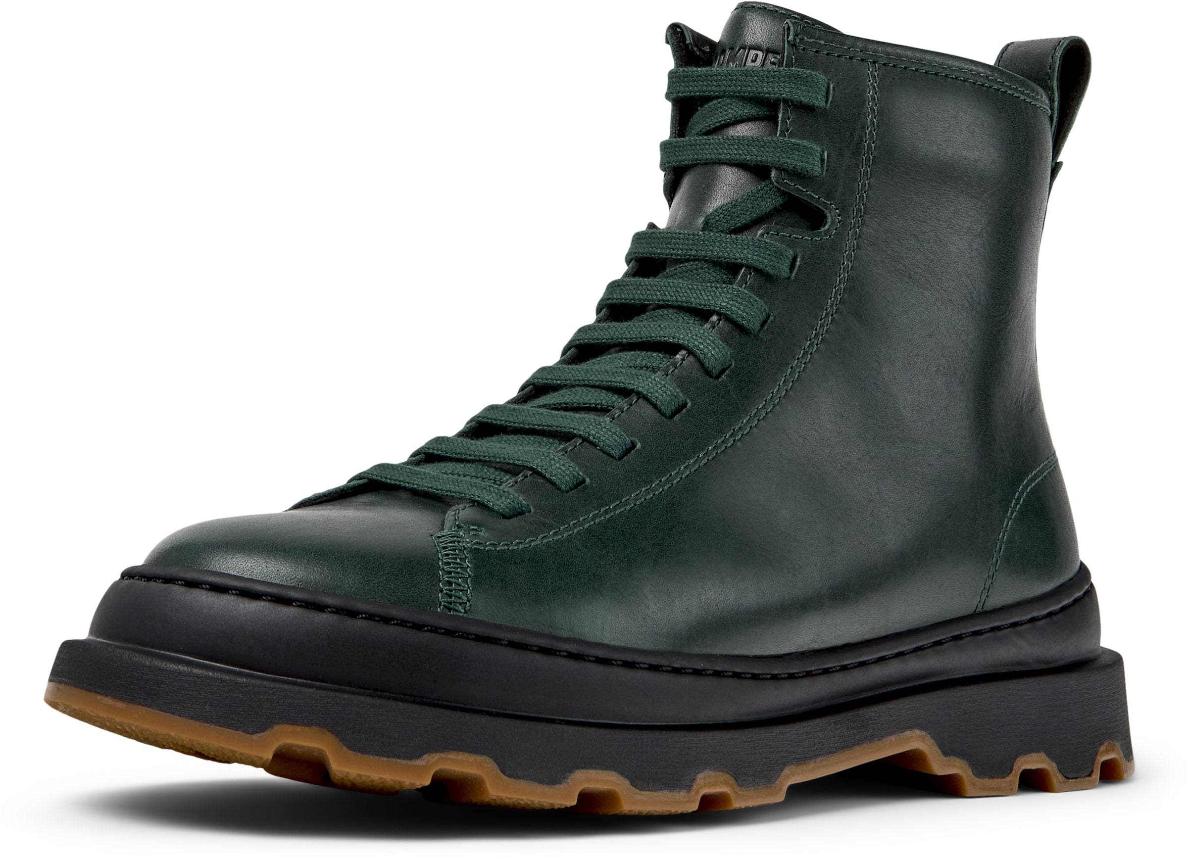 Bottines à lacets ' Brutus+ ' CAMPER en vert : devant