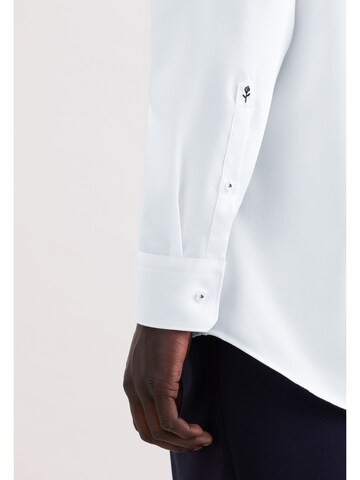 SEIDENSTICKER Slim fit Zakelijk overhemd 'Schwarze Rose' in Wit