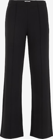 WE Fashion Trousers with creases in Black: front