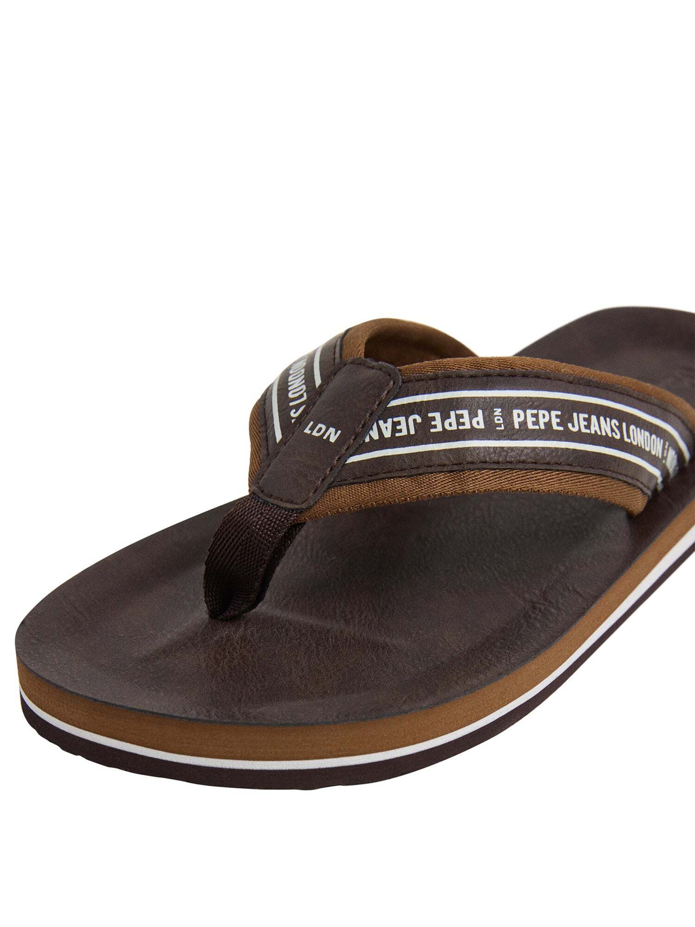 Pepe Jeans T-bar sandals in Brown
