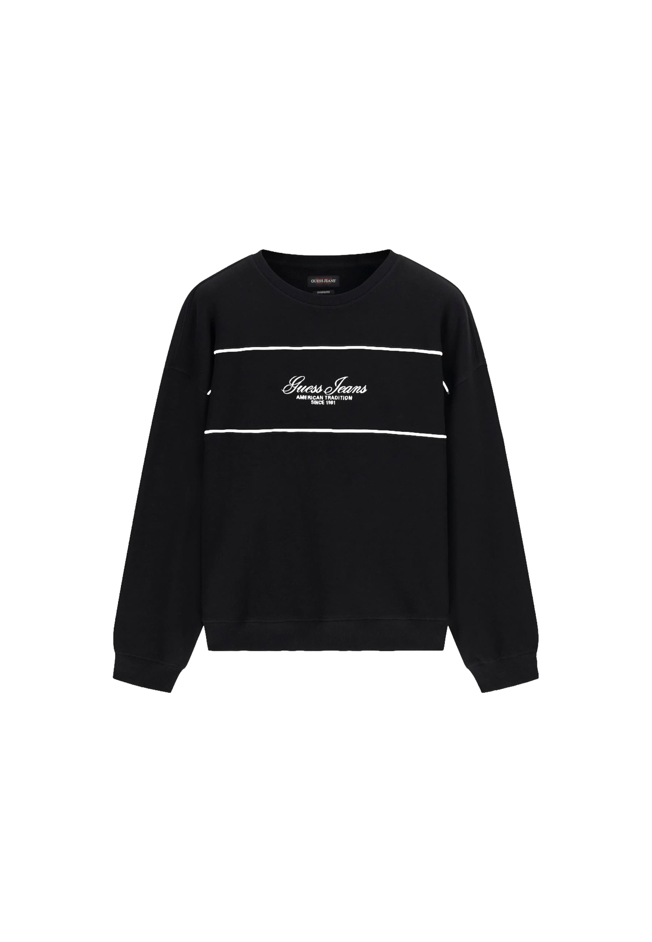 Sweat-shirt GUESS JEANS en noir : devant