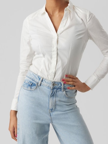 VERO MODA Blouse Bodysuit 'LADY' in White