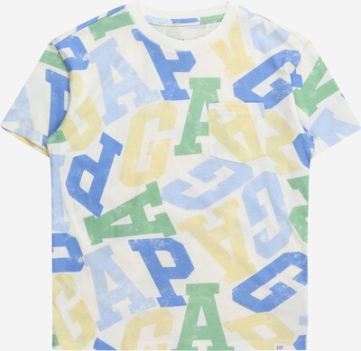 GAP T-Shirt en bleu / jaune clair / vert clair / blanc, Vue avec produit
