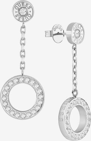 GUESS Earrings 'Circle lights' in Silver: front