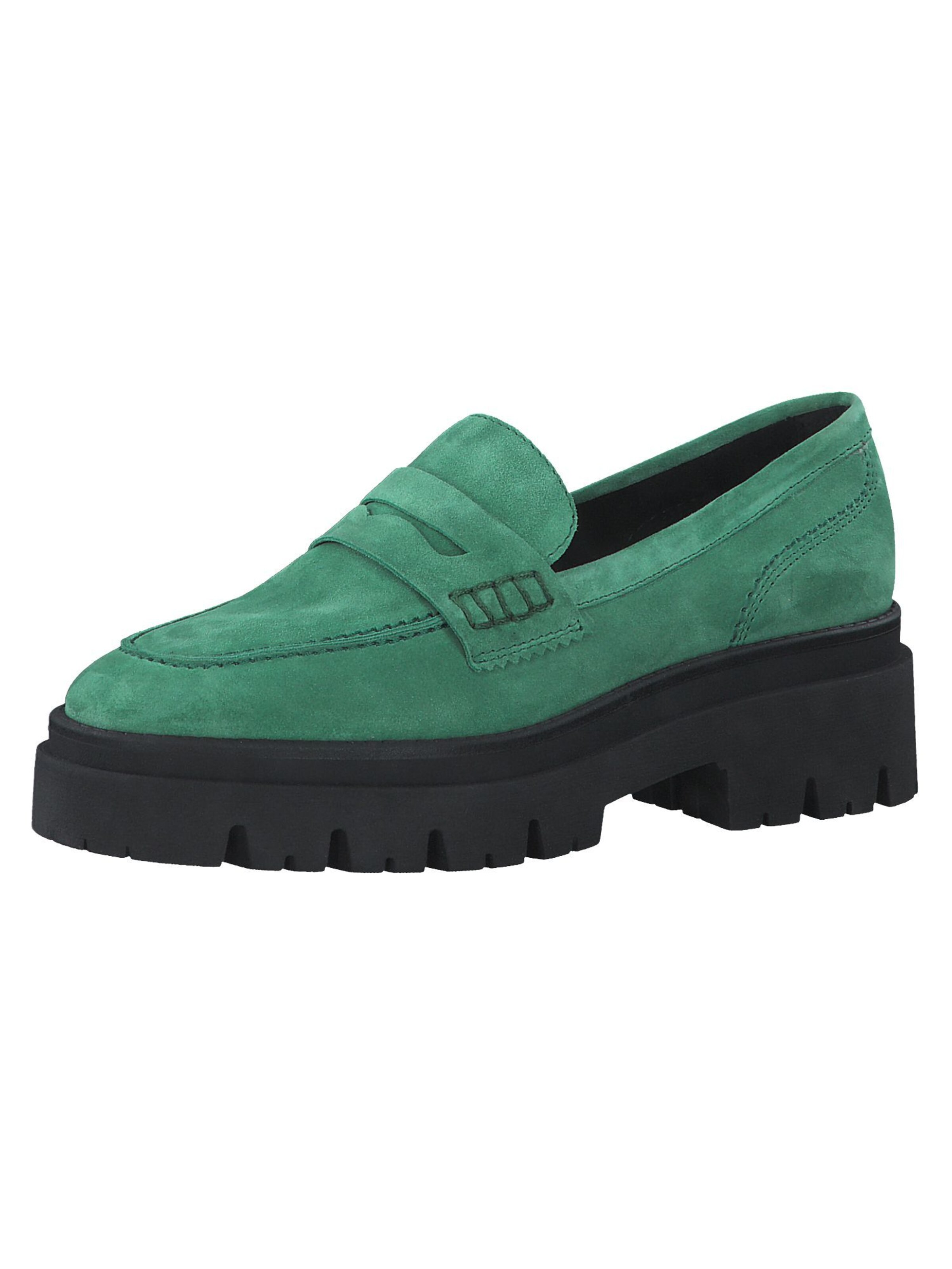 Chaussure basse Tamaris en vert : devant