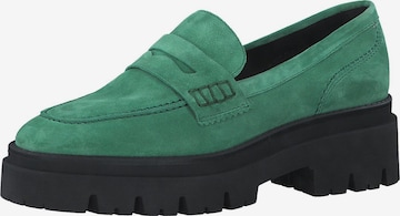 TAMARIS Classic Flats in Green: front