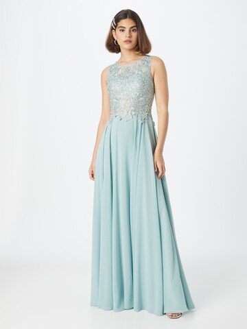 LUXUAR Evening Dress in Blue: front