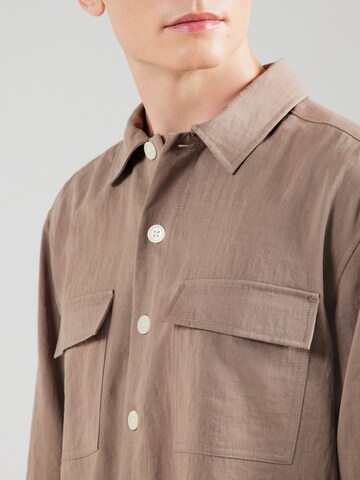 Only & Sons Regular Fit Hemd 'ONSTRAKE' in Braun