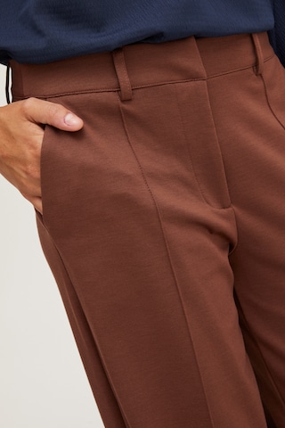 ICHI Wide leg Pants 'KATE' in Brown