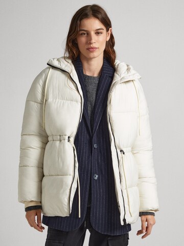 Pepe Jeans Winter Jacket 'MISTY' in White: front
