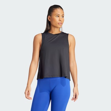 ADIDAS PERFORMANCE Sports Top 'Studio' in Black: front