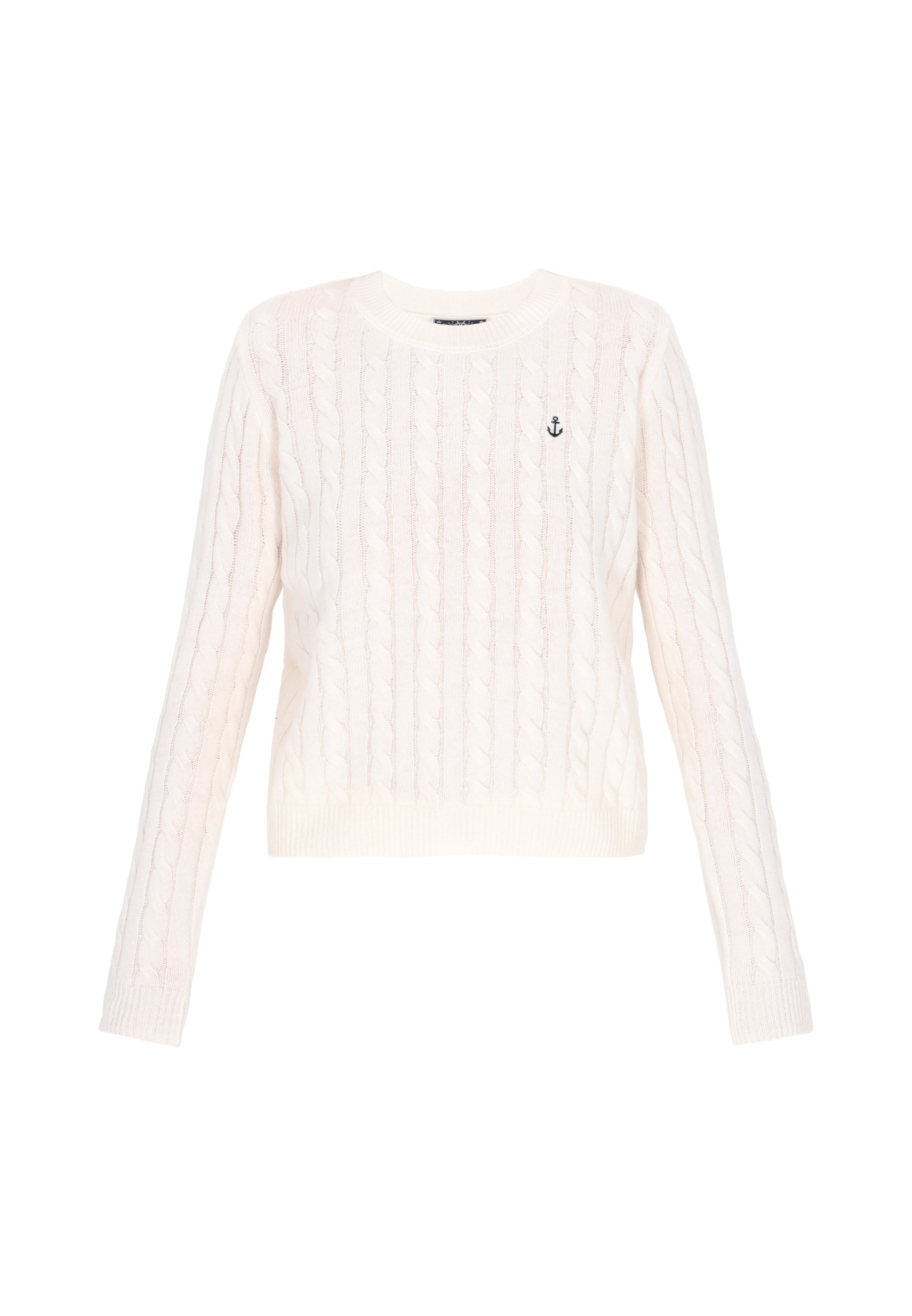 DreiMaster Maritim Πουλόβερ σε λευκό: μπροστά