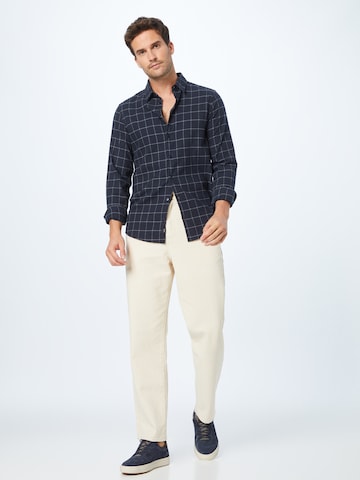 Casual Friday Regular fit Button Up Shirt 'Anton' in Blue