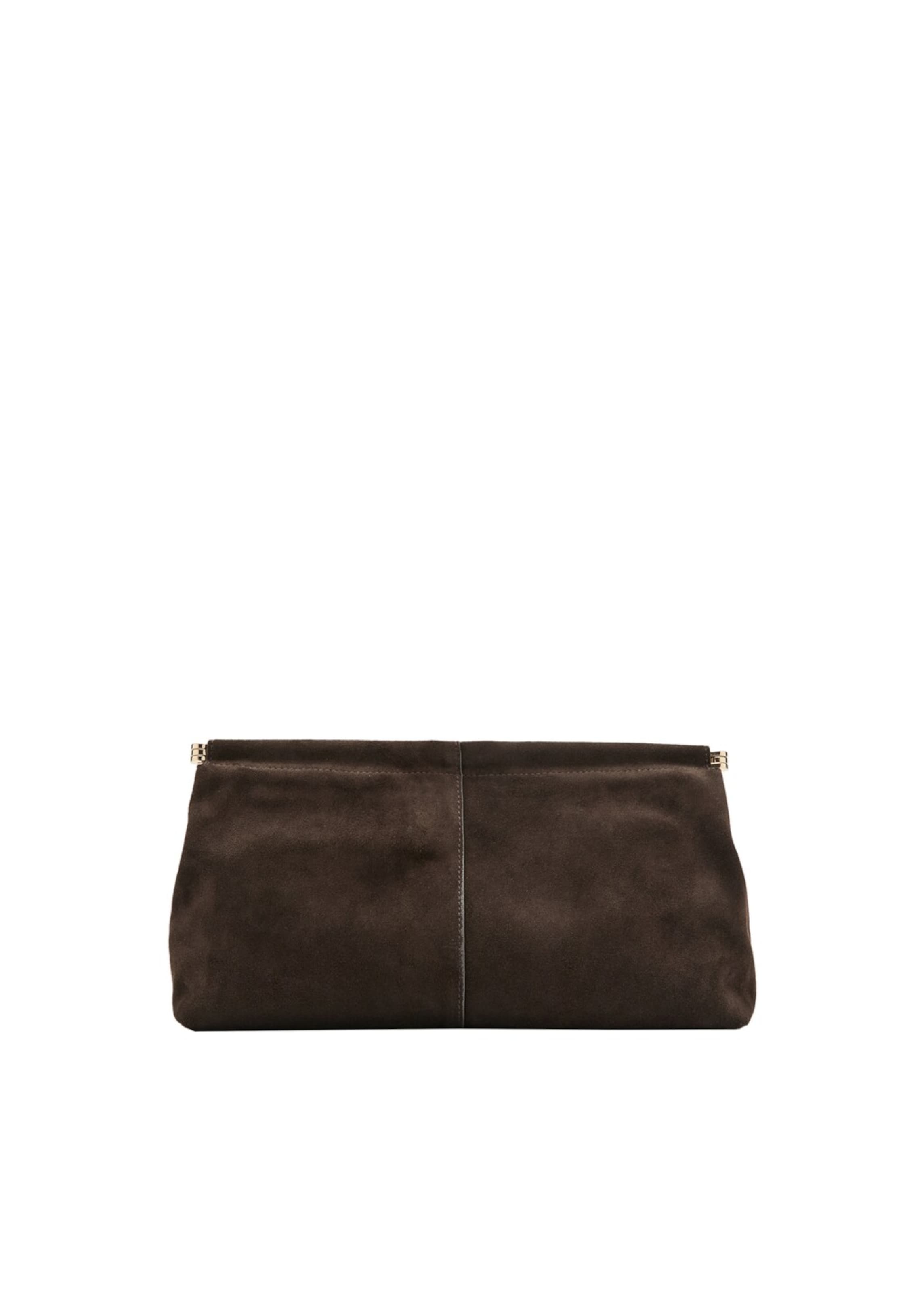 MANGO Clutch 'Min Paulo' in Brown: front