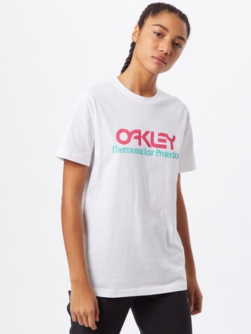 OAKLEY Regular fit Функционална тениска 'Fiery' в бяло: отпред