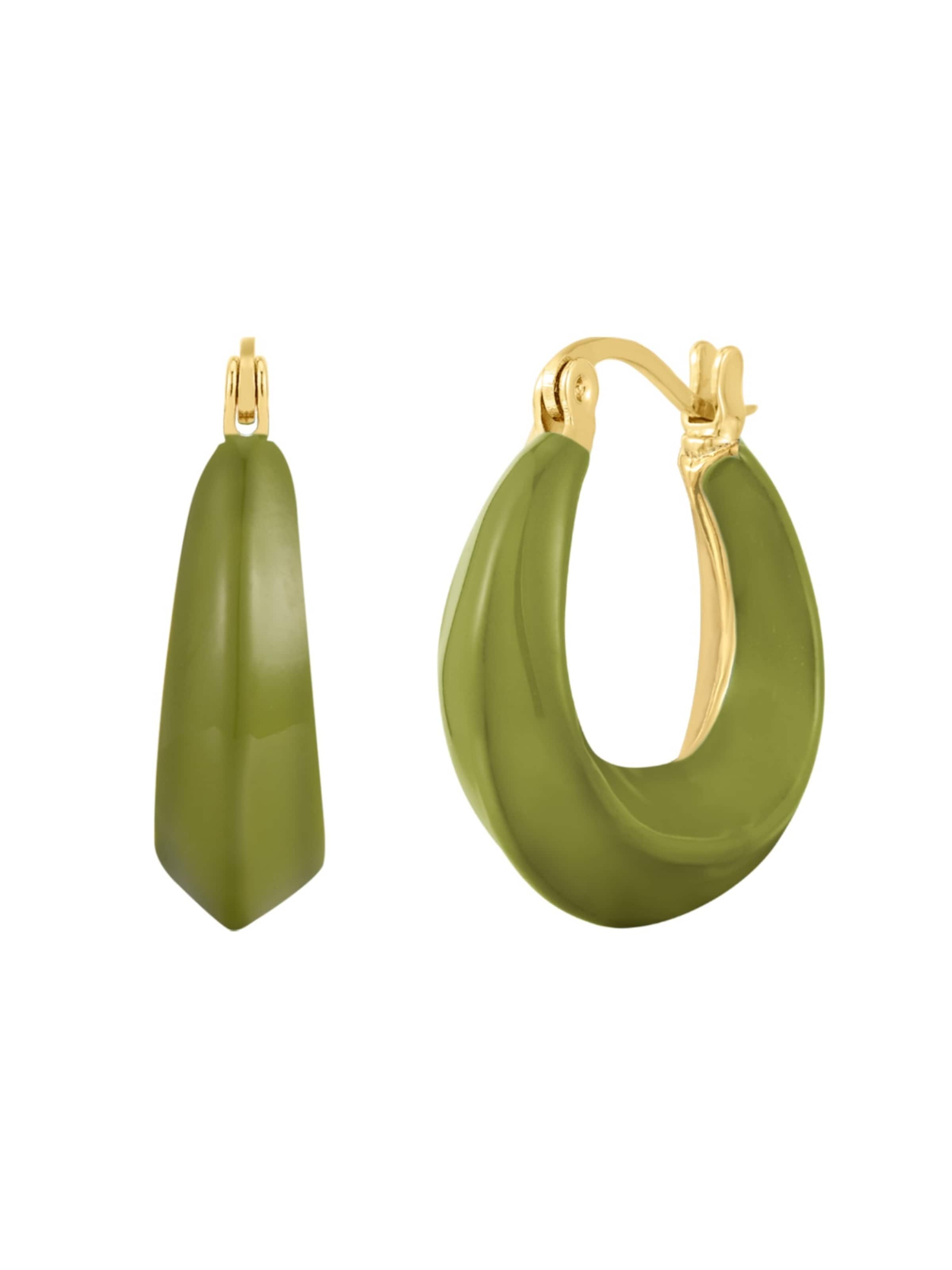 Yokoamii Ohrringe in Grün: Vorderseite