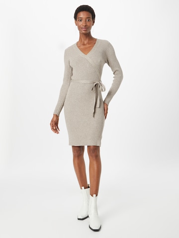 VILA Knitted dress 'Ril' in Grey: front