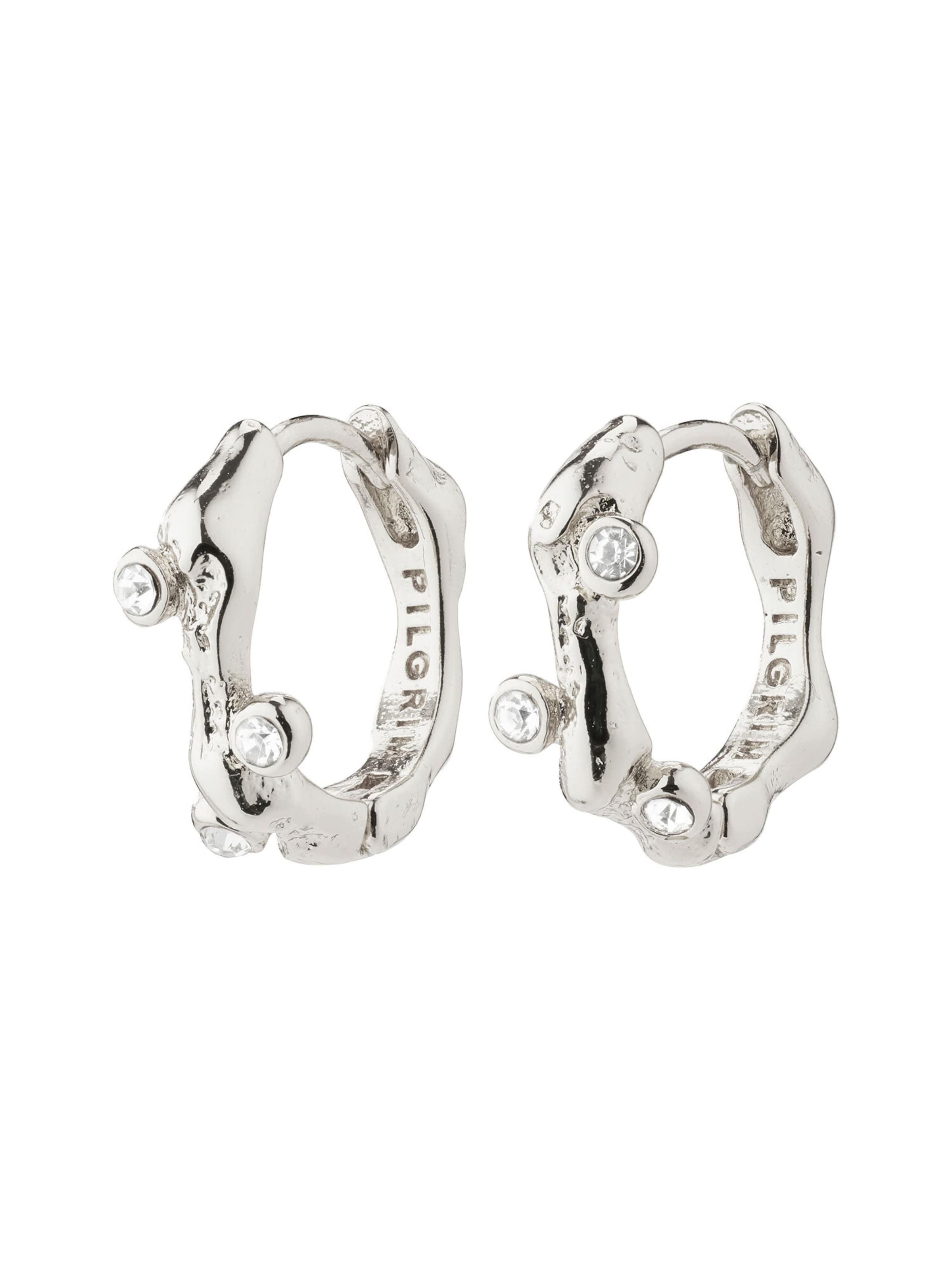 Boucles d'oreilles 'Urszula' Pilgrim en argent : devant