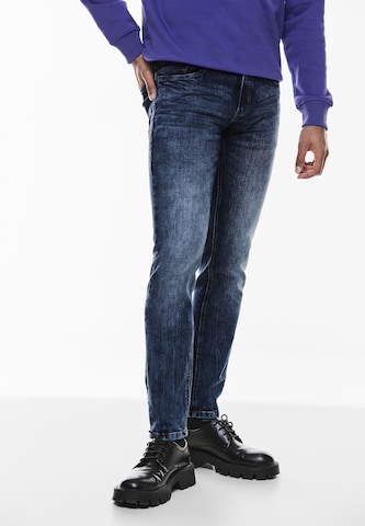 Street One MEN Slim fit Jeans in Blue: front